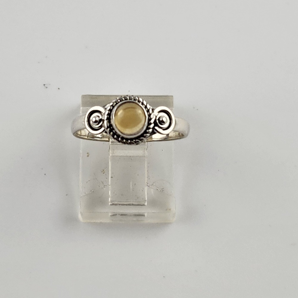 Sterling Silver 925 Citrine Ring Size 7.25